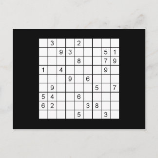 SuDoku Postcard Postkarte