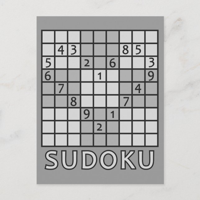 SUDOKU Postkarte (Vorderseite)