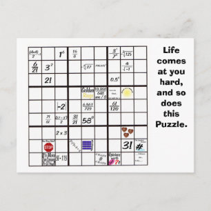 Sudoku Puzzle Cards Postkarte