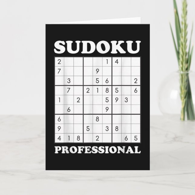 Sudoku Puzzle Game Lover Graphic Karte (Vorderseite)