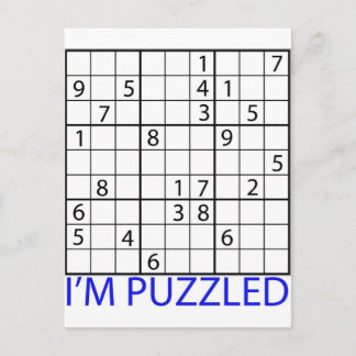 Sudoku Puzzle Postkarte