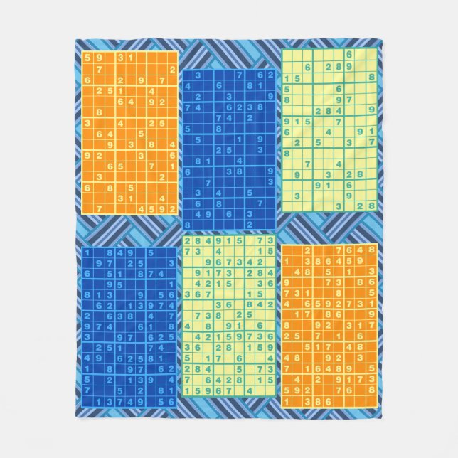 Sudoku Puzzles Fleecedecke (Vorderseite)