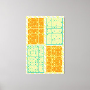 Sudoku Puzzles Leinwanddruck