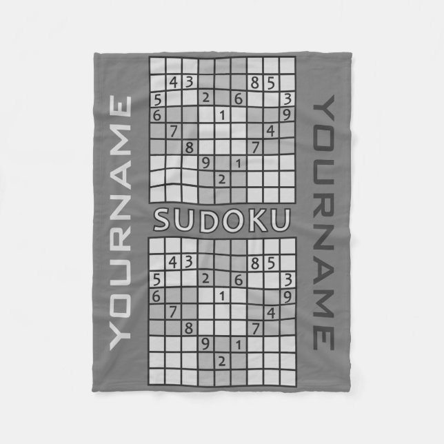 SUDOKU Vliesdecke Fleecedecke (Vorderseite)