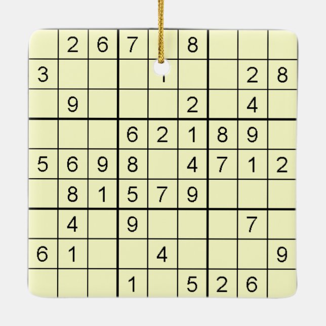 Sudoku Yellow Ornament (Rückseite)