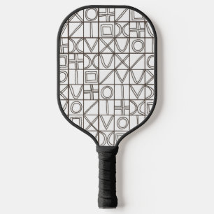Sudoku Zwei-Schwarz und Weiß Moderne Geometrie Pickleball Schläger