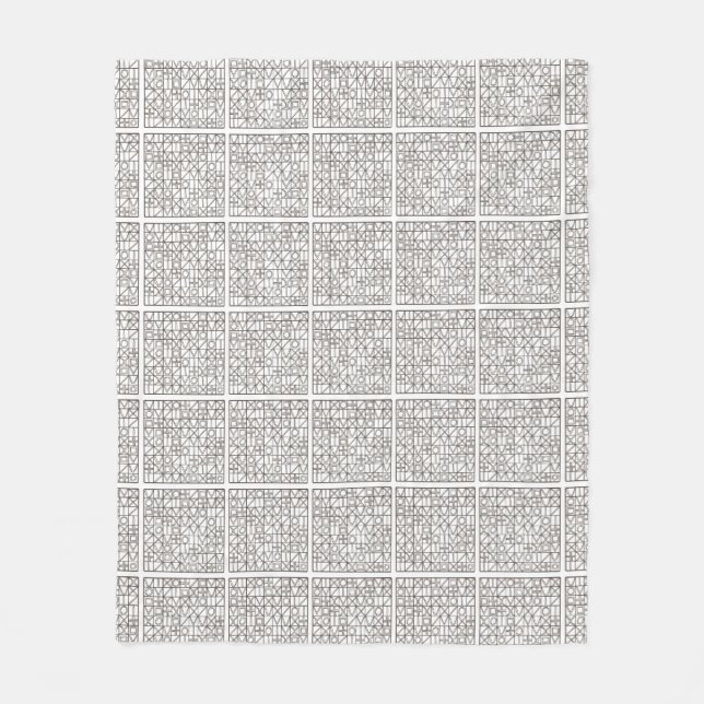Sudoku Zwei-Schwarz-Weiß-Moderne Minimalistisch Fleecedecke (Vorderseite)