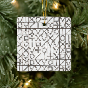 Sudoku Zwei-Schwarz-Weiß-Moderne Minimalistisch Keramikornament