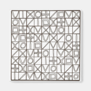 Sudoku Zwei-Schwarz-Weiß-Moderne Minimalistisch Magnet