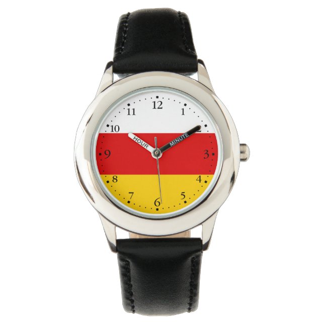Südossetische Flagge Armbanduhr (Vorderseite)