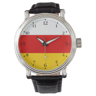Südossetische Flagge Armbanduhr
