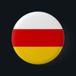 Südossetische Flagge Button<br><div class="desc">Patriotische Flagge Südossetiens.</div>