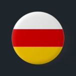 Südossetische Flagge Button<br><div class="desc">Patriotische Flagge Südossetiens.</div>