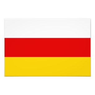 Südossetische Flagge Fotodruck