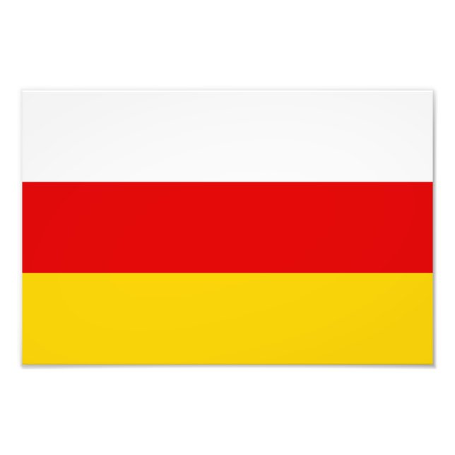 Südossetische Flagge Fotodruck (Vorne)