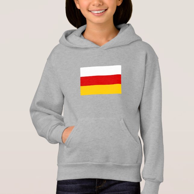 Südossetische Flagge Hoodie (Vorderseite)