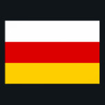 Südossetische Flagge Poster<br><div class="desc">Patriotische Flagge Südossetiens.</div>