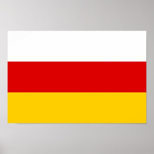 Südossetische Flagge Poster (Vorne)