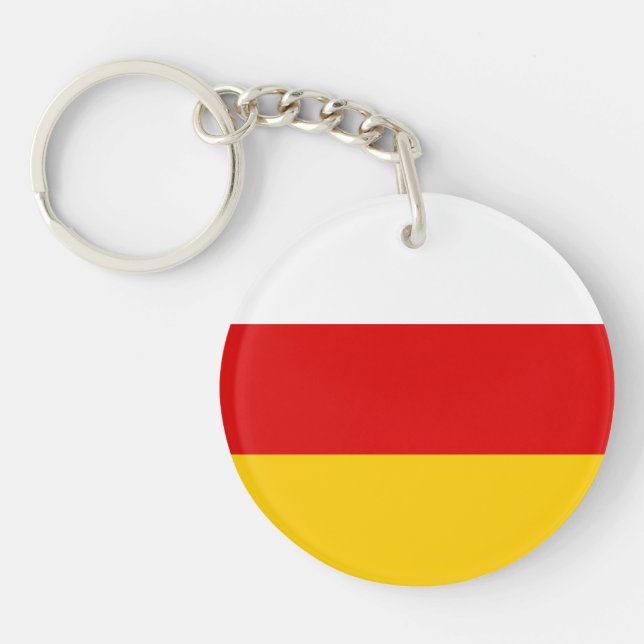 Südossetische Flagge Schlüsselanhänger (Vorderseite)