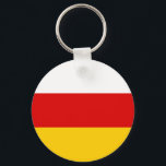 Südossetische Flagge Schlüsselanhänger<br><div class="desc">Patriotische Flagge Südossetiens.</div>
