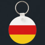 Südossetische Flagge Schlüsselanhänger<br><div class="desc">Patriotische Flagge Südossetiens.</div>