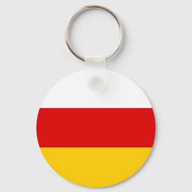 Südossetische Flagge Schlüsselanhänger (Vorderseite)