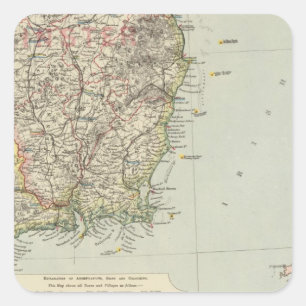 Südost-Irland Quadratischer Aufkleber