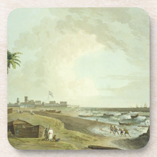 Südostansicht des Forts St George, Madras, Platte Untersetzer