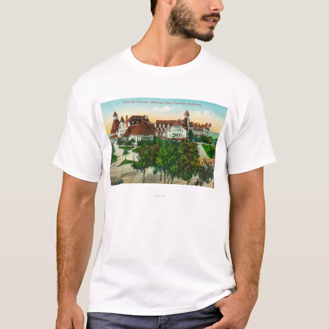 Südöstliche Ansicht des Hotel del Coronado T-Shirt (Vorderseite)