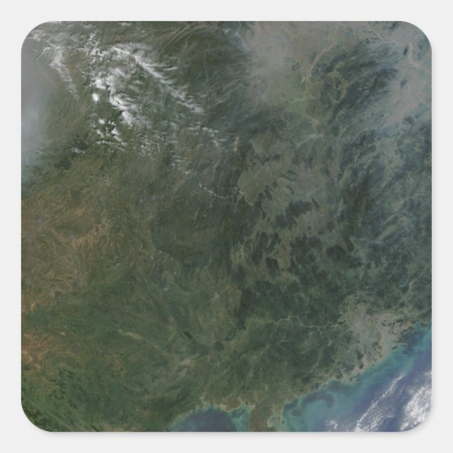 Südostliche China Quadratischer Aufkleber (Vorderseite)