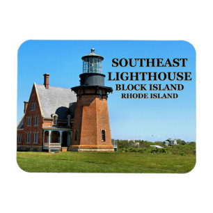 Südöstliches Leuchtturm, Block Island RI Flexi-Mag Magnet