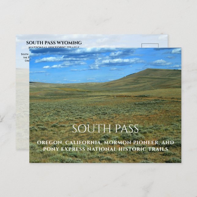 Südpass Wyoming, National Historic Trails Postkarte (Vorne/Hinten)