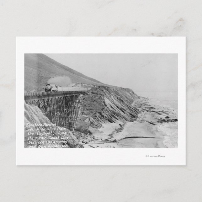 Südpazifik TageslichtzugKüste Postkarte (Vorderseite)