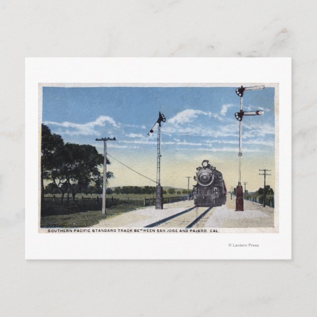 Südpazifikbahn nach Pajaro Postkarte (Vorderseite)