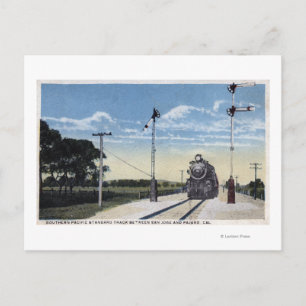 Südpazifikbahn nach Pajaro Postkarte