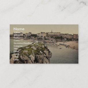 Südsande, Tenby, Wales seltenes Photochrom Visitenkarte