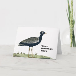 Südschwarzer Korhaan Card Jigsaw Birds Karte