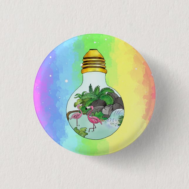 Südsee im Glas Button (Vorderseite)