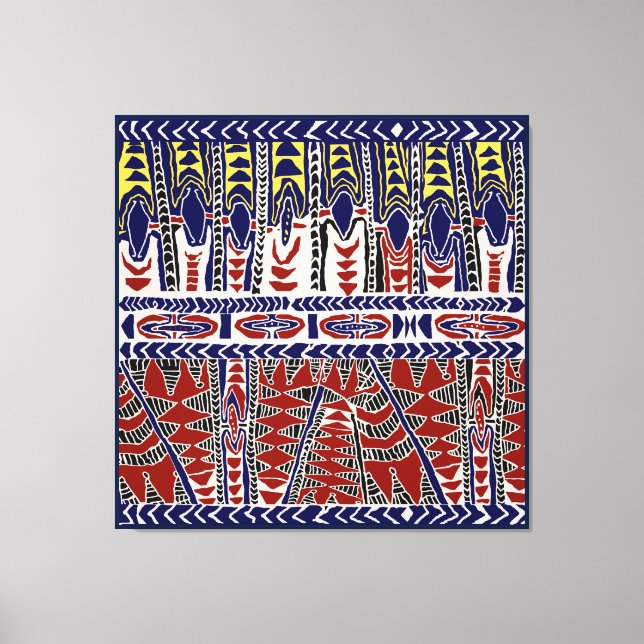 Südsee Samoa Batik Leinwanddruck (Vorderseite)