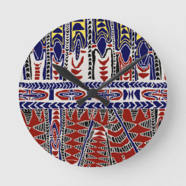 Südsee Samoa Batik Runde Wanduhr