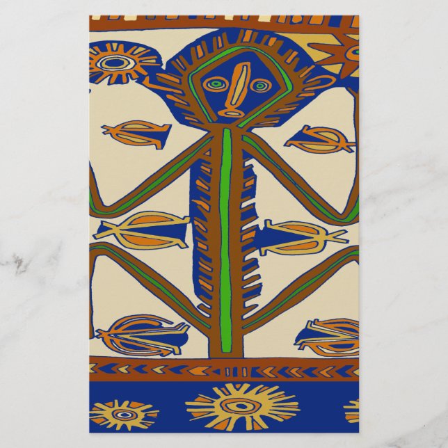 Südsee Samoa Mann Briefpapier (Vorderseite)