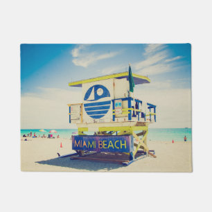 Südstrand des Leibwächter-Turm- , Miami, Florida Fußmatte