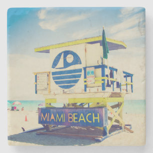 Südstrand des Leibwächter-Turm- , Miami, Florida Steinuntersetzer