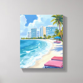 Südstrand Miami Florida Leinwanddruck
