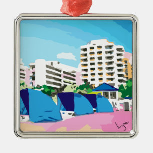 SÜDstrand, MIAMI, FLORIDA Silbernes Ornament