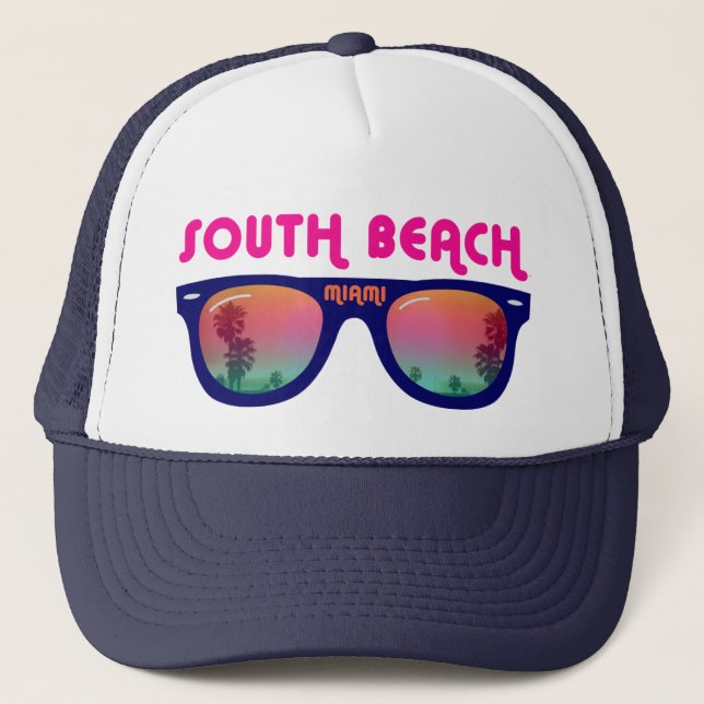 Südstrand Miami Truckerkappe (Vorderseite)