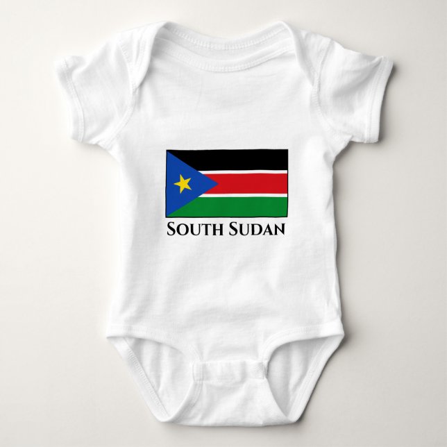 Südsudan-Flagge Baby Strampler (Vorderseite)