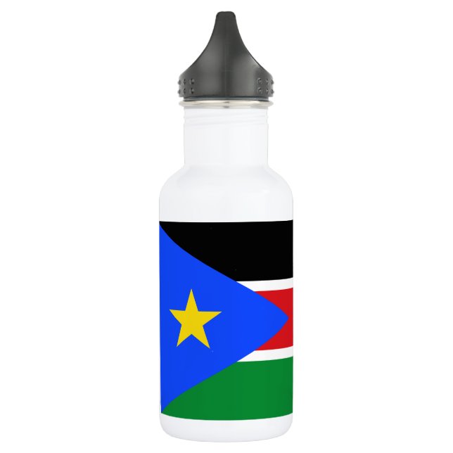 Südsudan-Flagge Edelstahlflasche (Links)