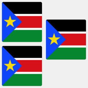 Südsudan-Flagge Etiketten