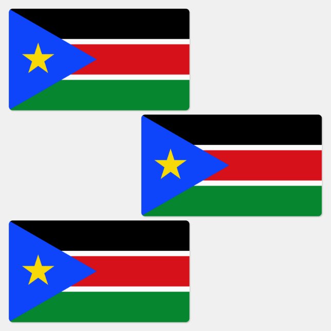 Südsudan-Flagge Etiketten (Gruppe)